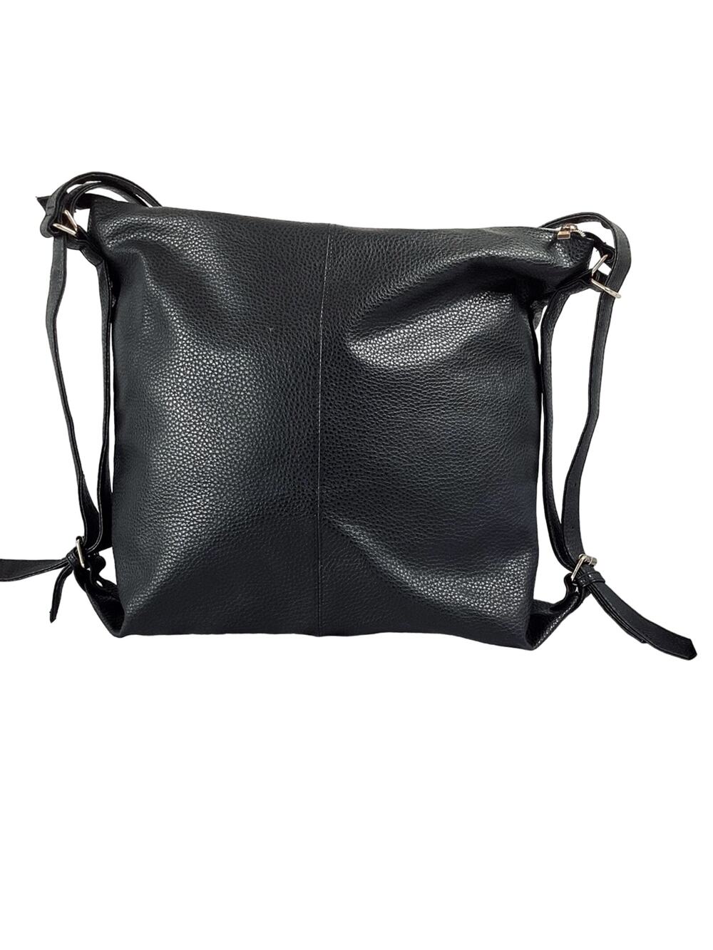 Black Vegan Leather Bag